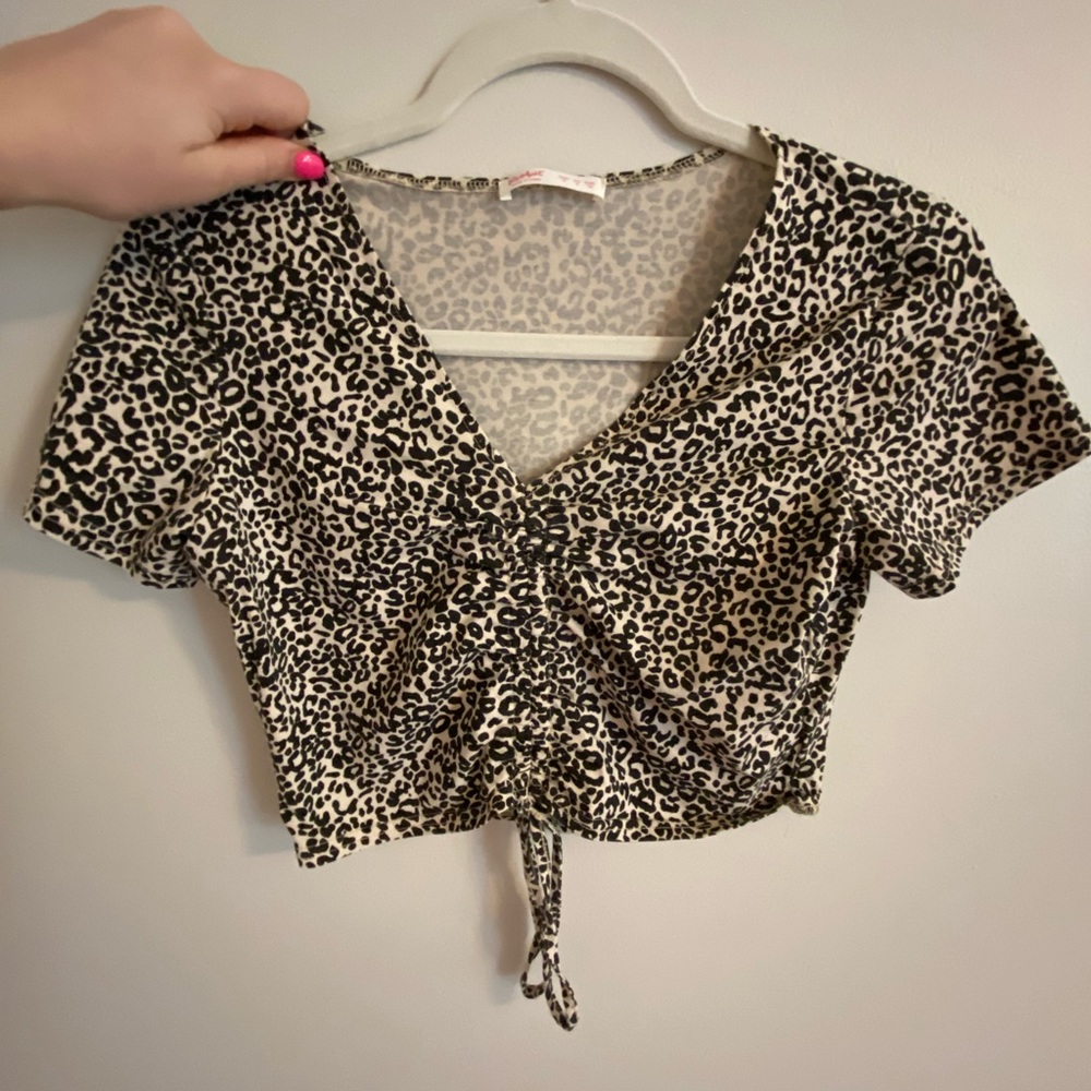 scrunched crop top